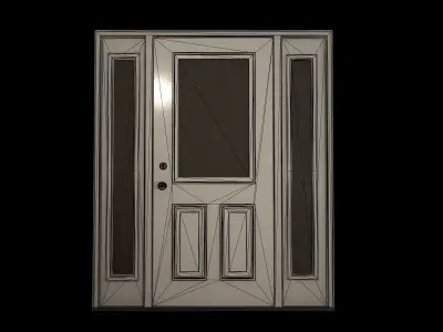Front Door Low Poly Mobile Ready Low-poly 3D model