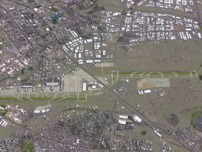 Chengdu - Airport - CTU Low-poly 3D model