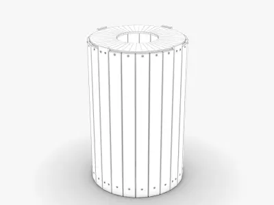 Trash Can 03 Low-poly 3D model