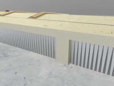 EDDH Hangar L Low-poly 3D model