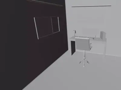 Gaming setup scene  Free 3D model