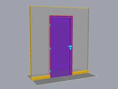 Wooden Door 3D model