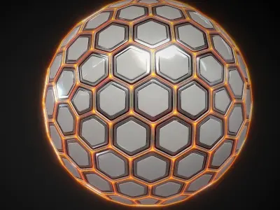 Sci-fi Hexa Sphere 3D model