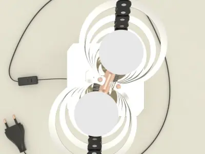Industrial V-lamp 3D model