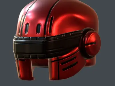 Gas mask helmet 3d model scifi Low-poly  Low-poly 3D model 417