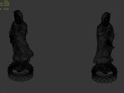 Religion - Statues - Guanyin 3D model