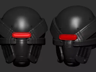 helmet high poly sculpt 3d printable ver 7 3D model 3D model