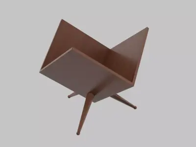 Mid Century Modern Vinyl Record Holder Low-poly 3D model