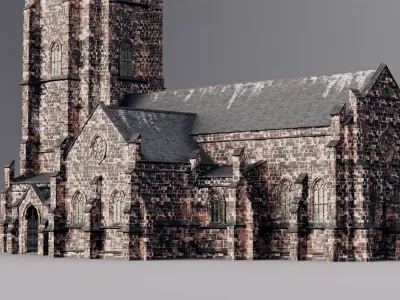 gothic church 3D model buy