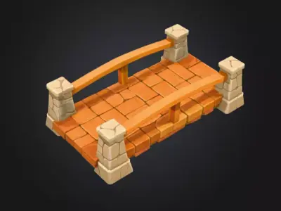 Stony Archway Low-poly 3D model