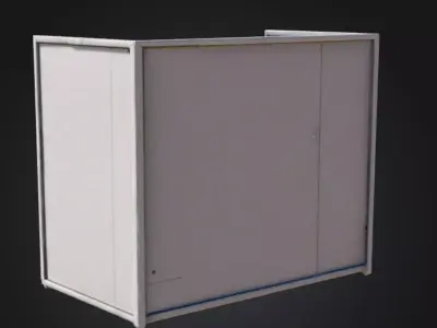 Office Workspace Cubicle  Low-poly 3D model