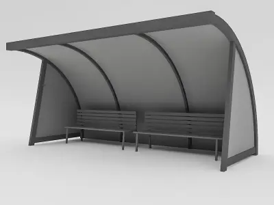 Replacement Bench Low-poly 3D model