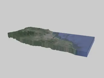 Dar es Salaam City Low-poly 3D model