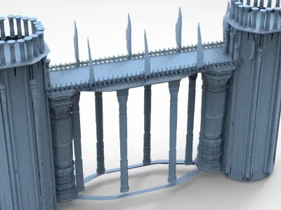 Elden Celtic Ring Bridge Towers  3 3D model