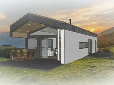 Modern designed house K90 Low-poly 3D model