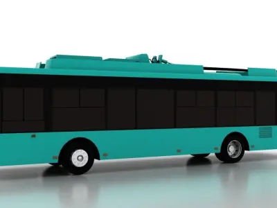 Trolleybus Bogdan T70115 Low  Low-poly 3D model