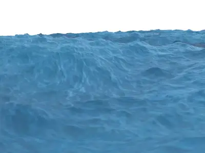 Ocean waves Low-poly 3D model