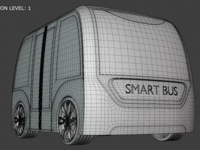 Shuttle minibus concept 2023 III 3D model