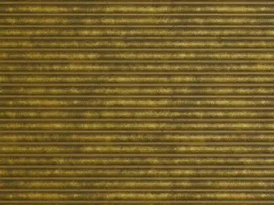 Golden Rust Metal Corrugated Transparent PBR Seamless Texture