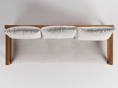 Outdoor Patio 3 Seat Sofa 3D model