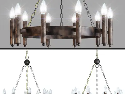 LOFT CASTLE CHANDELIER 10 3D model
