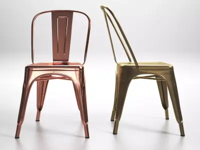A-chair copper dining chair 3D model