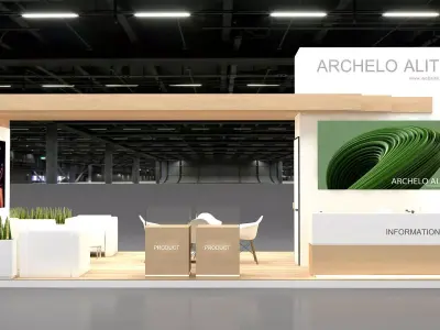 3d booth stand exhibition 3D model