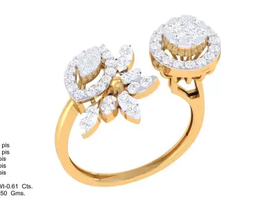  Women Ring MTL 3dm STL OBJ FBX Details 3D print model 102
