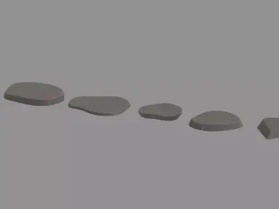 Flat Rocks 3D model