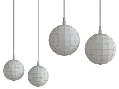 Modo Mono Pendant Brass  Clear Glass 3d model Low-poly 3D model