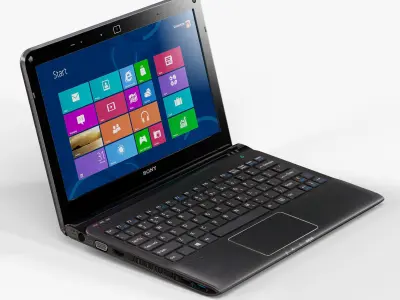 Sony VAIO SVE1112M1R-B laptop Low-poly 3D model