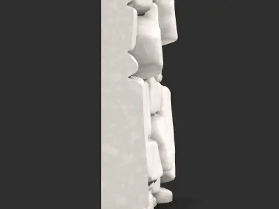 Ruined Stone Wall Detail Mesh 3D print model purchase