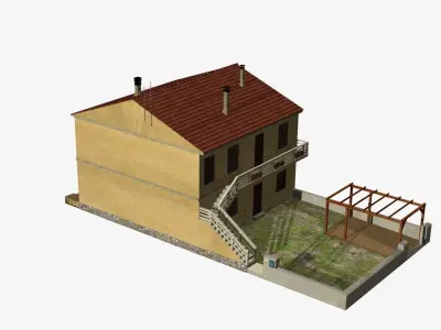 Village Home S-C Low-poly 3D model
