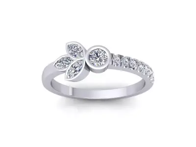 Light Weight Diamond Ring 3d Model and Render  3D print model get
