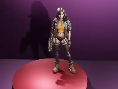 Cyberpunk Street Rebel 3D model