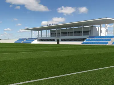 Football Soccer Pitch 1 3D model