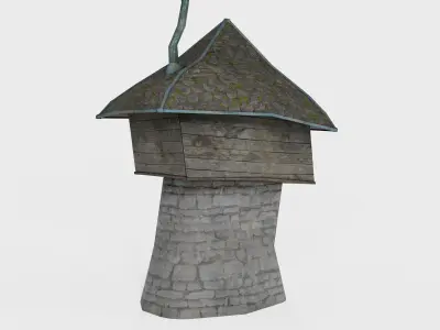 Medieval Fantasy Tower House Low-poly 3D model