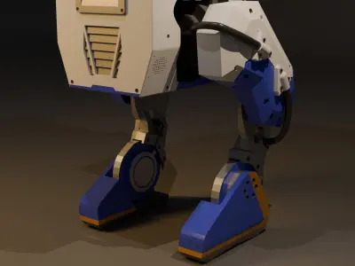 Grek NVIDIA Style Disney Robot Rigged IK Model Low-poly 3D model