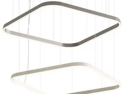 LedsC4 GEOMETRIC SQUARE Hanging lamp 3D model