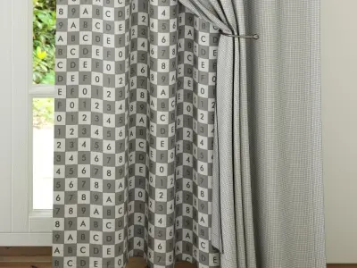 Curtain curtains 3D model