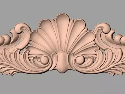 Door flower 3d relief models used for CNC router E001 3D model