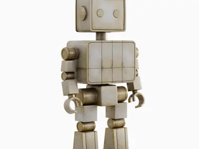 Decorative Robot Sculpture Set  3D model