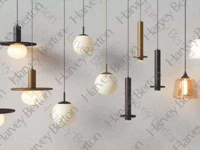 Elegant Contemporary Ceiling Lamp Model for 3ds Max 3D model
