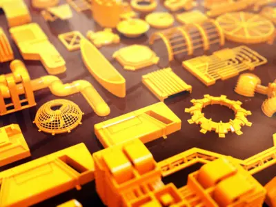 Space Mech - Kit Bash Set 3D model