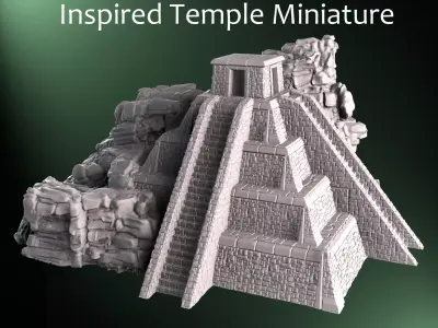 Aztec Mayan Fantasy Temple Terrain 3D Print Model 3D print model
