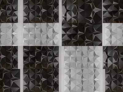 3d panel geometric wall panels 3D Model Pack