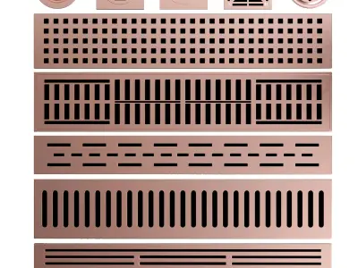 Shower channels - Floor Drain 001 Low-poly 3D model