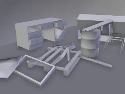 Junk and scraps package 01 - By BigMouse Low-poly 3D model