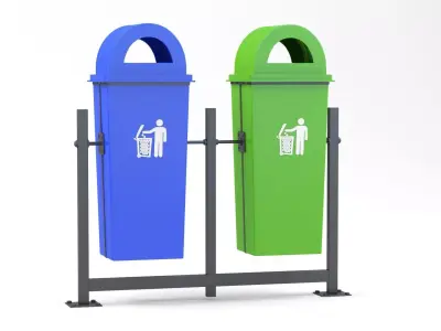 Trash Can Outdoor 05 3D model