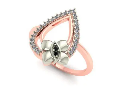 006 Gold ring for woman 3D print model